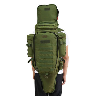 야외 해변 하이킹 캠핑 70L 검은색 배낭 Zipper Hasp 폐쇄