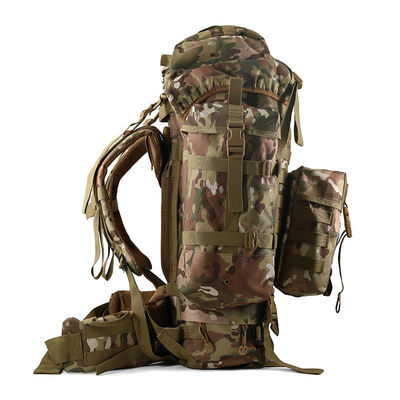 지퍼 닫기 Molle 시스템과 물병 소지기를 가진 야외 훈련 배낭