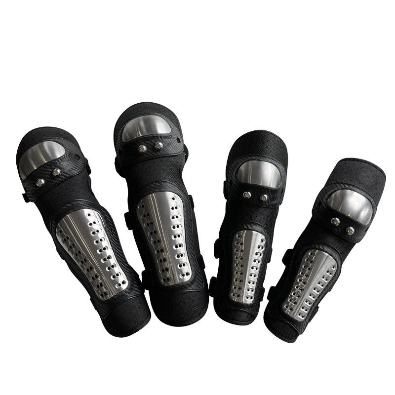 4Pcs/set 모터사이클 타기 무릎 팔꿈치 패드 스테인리스 스틸 모든 계절에 대한 보호 장비